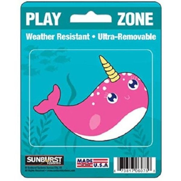 Sunburst Systems Decal Play Zone Belle The Uniwhale 4 in x 5 in 6075